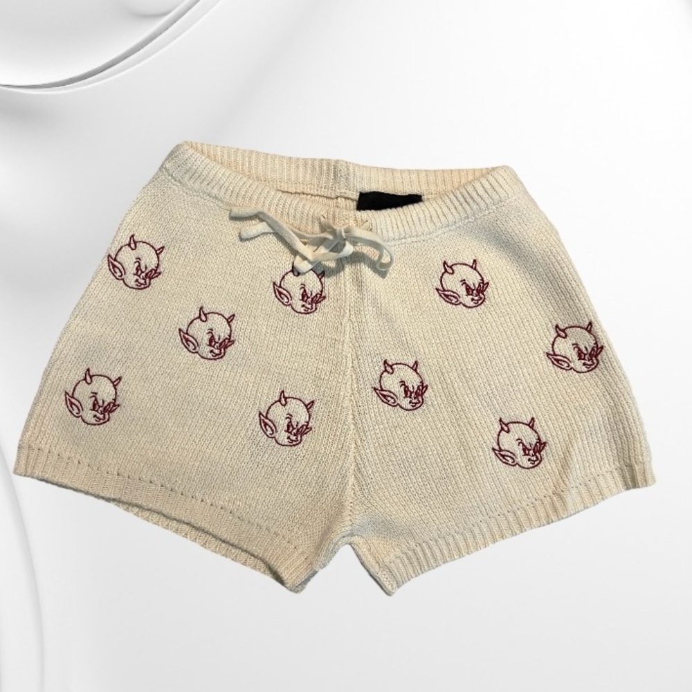 2/$30 💥🆕 Spirit Jersey Embroidered Red Devil Knitted Shorts | Small | 2243